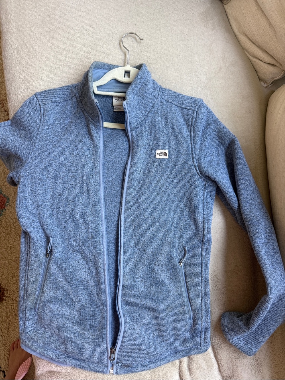 The North Face Heather Blue Full-Zip Fleece Jacket for Kids